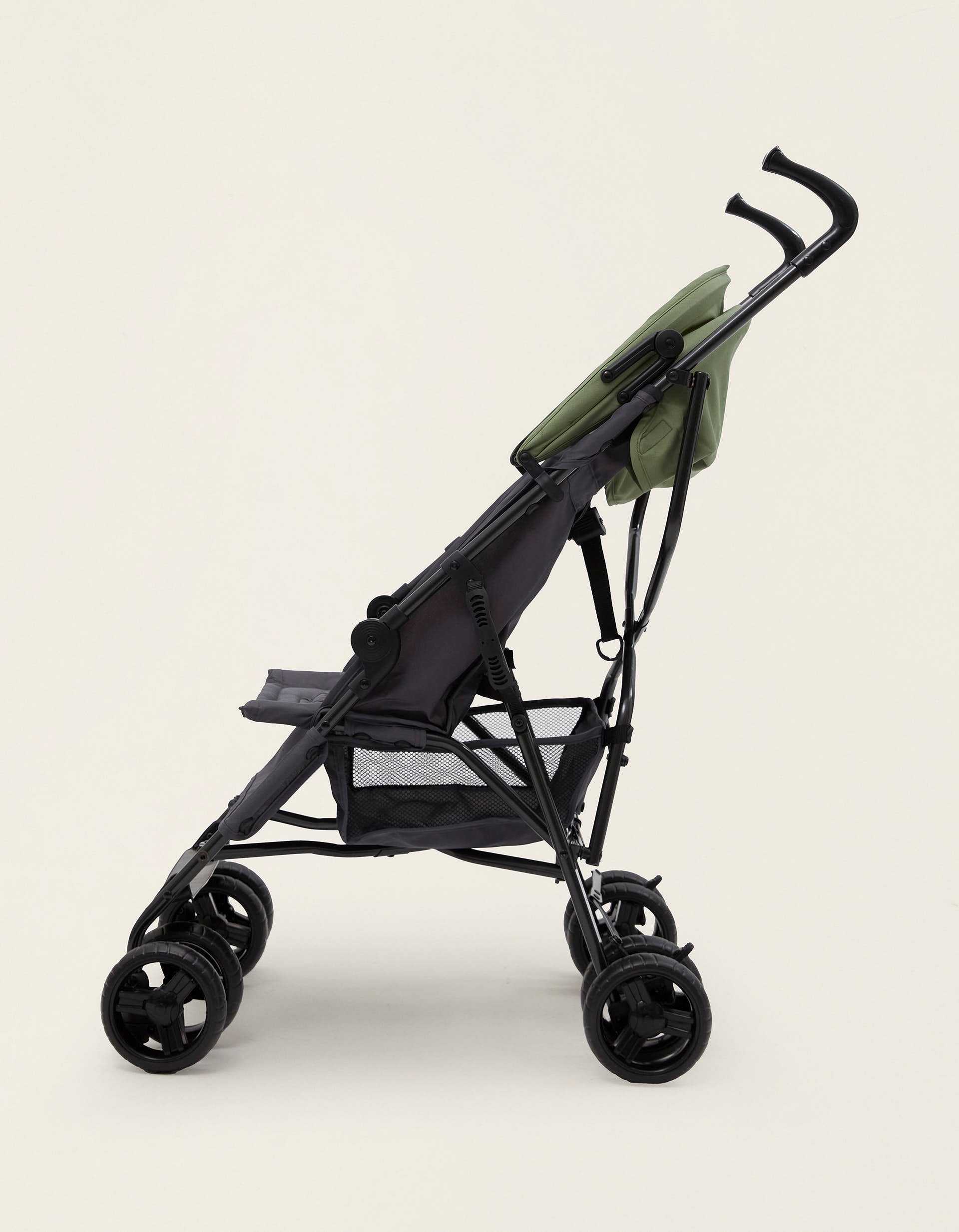 Cane Stroller ZY Safe Road Plus, Grey/Green