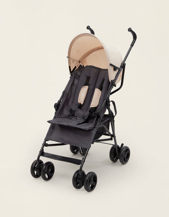Carrinho Bengala ZY Safe Road Plus, Cinza/Bege