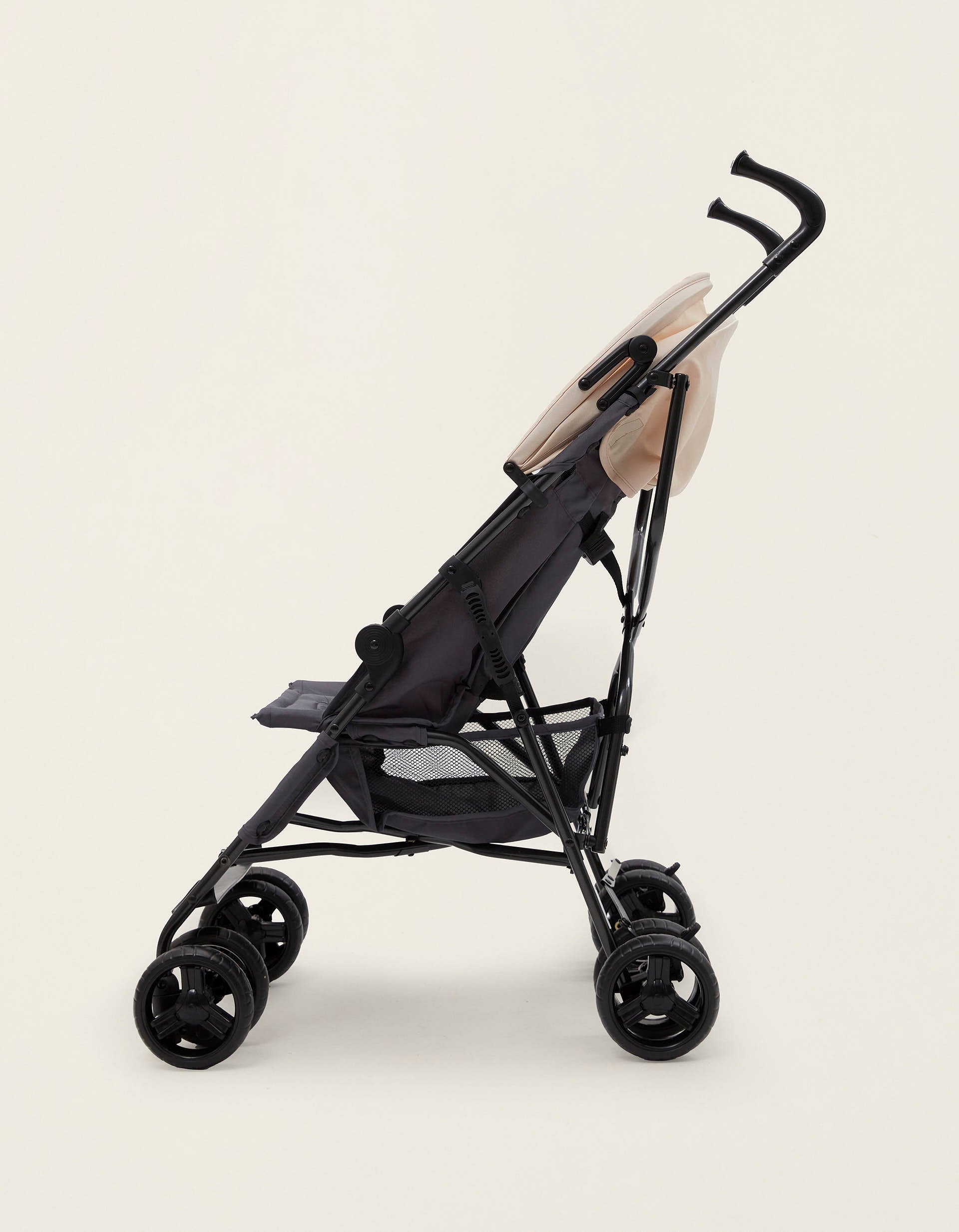 Cane Stroller ZY Safe Road Plus, Grey/Beige