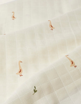 Swaddle/ Fralda Algodão Orgânico Gloop! 100X100Cm, Farm