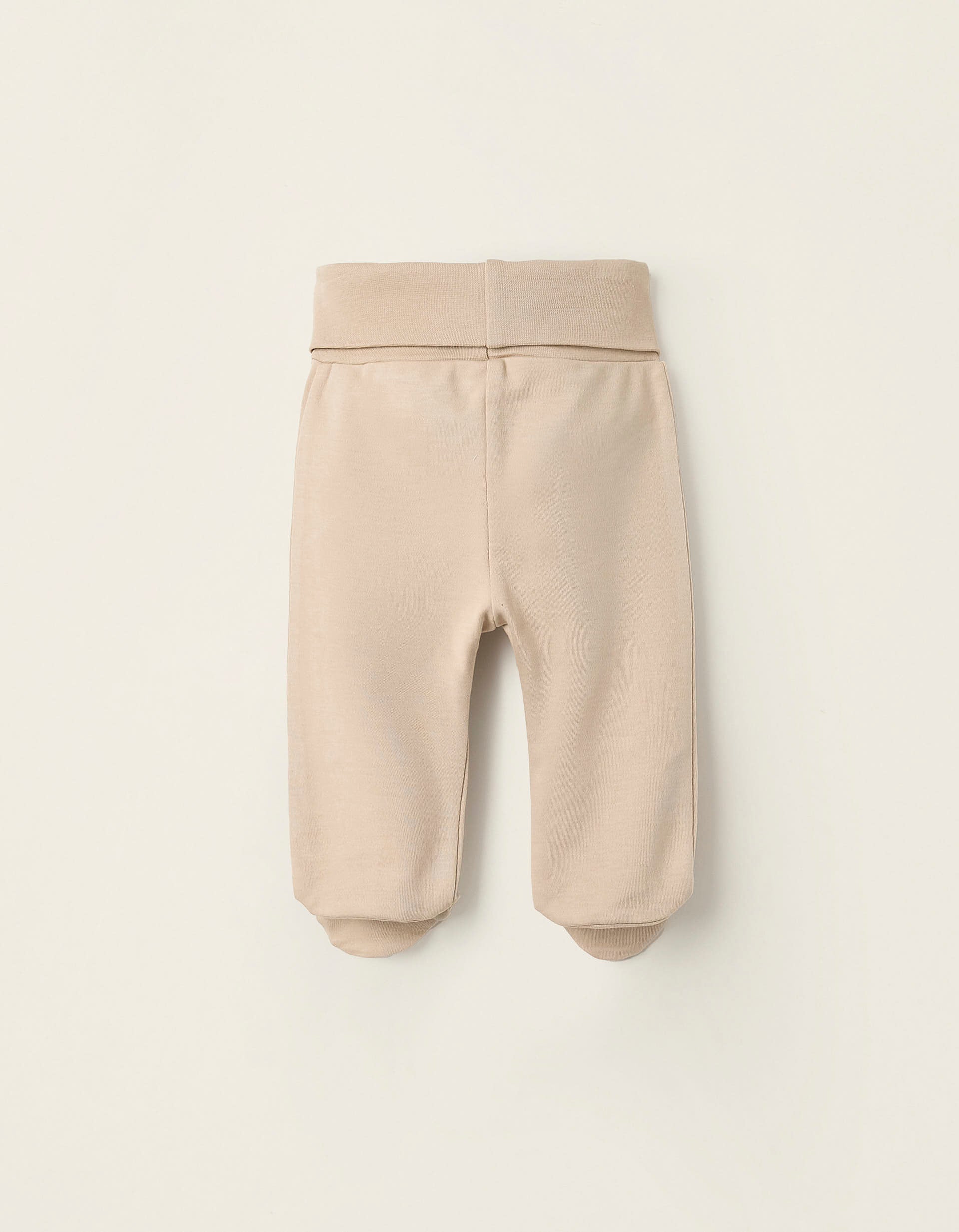 Pack of 4 Footed Trousers for Baby Boys, White/Beige/Grey