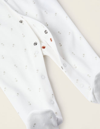 Conjunto de 4 Peças para Recém-Nascido 'Ouriço', Branco/Bege