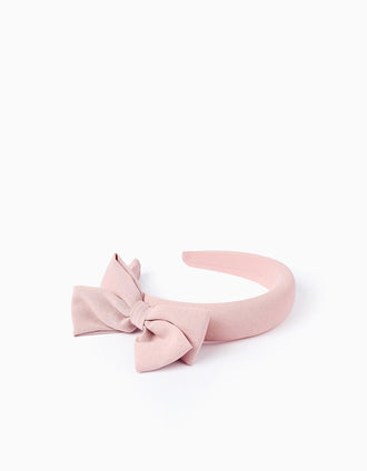 Diadema Acolchada con Lazos para Bebé y Niña, Rosa