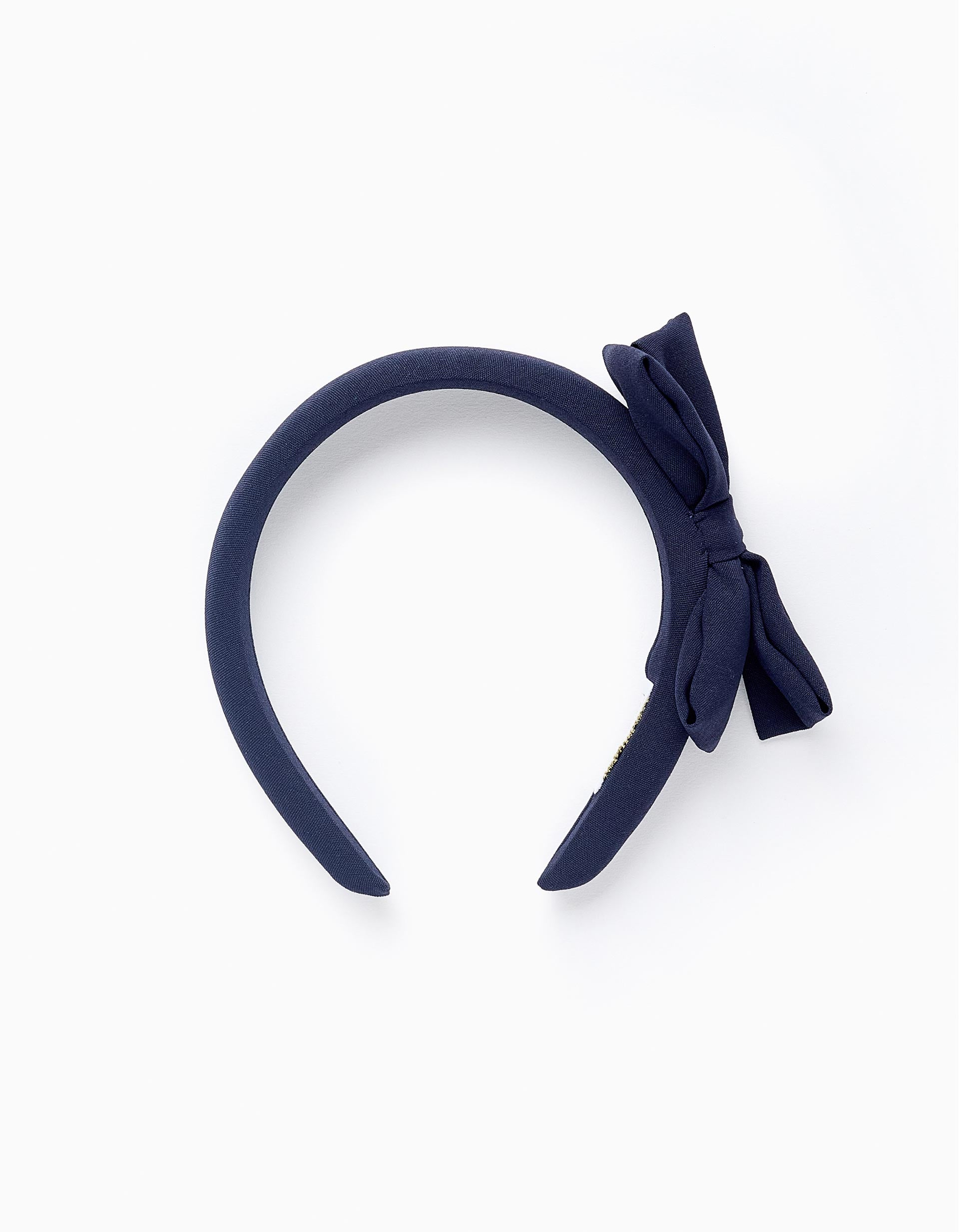 Padded Headband with Bow for Baby and Girls, Dark Blue