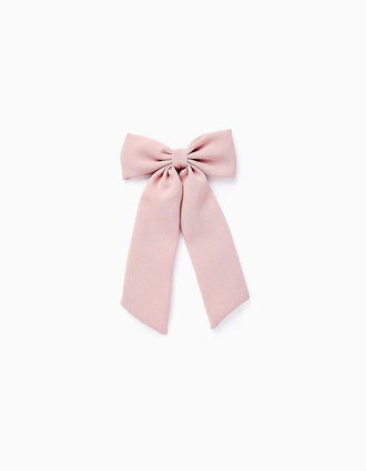 Travessão com Laço de Tecido para Bebé e Menina, Rosa