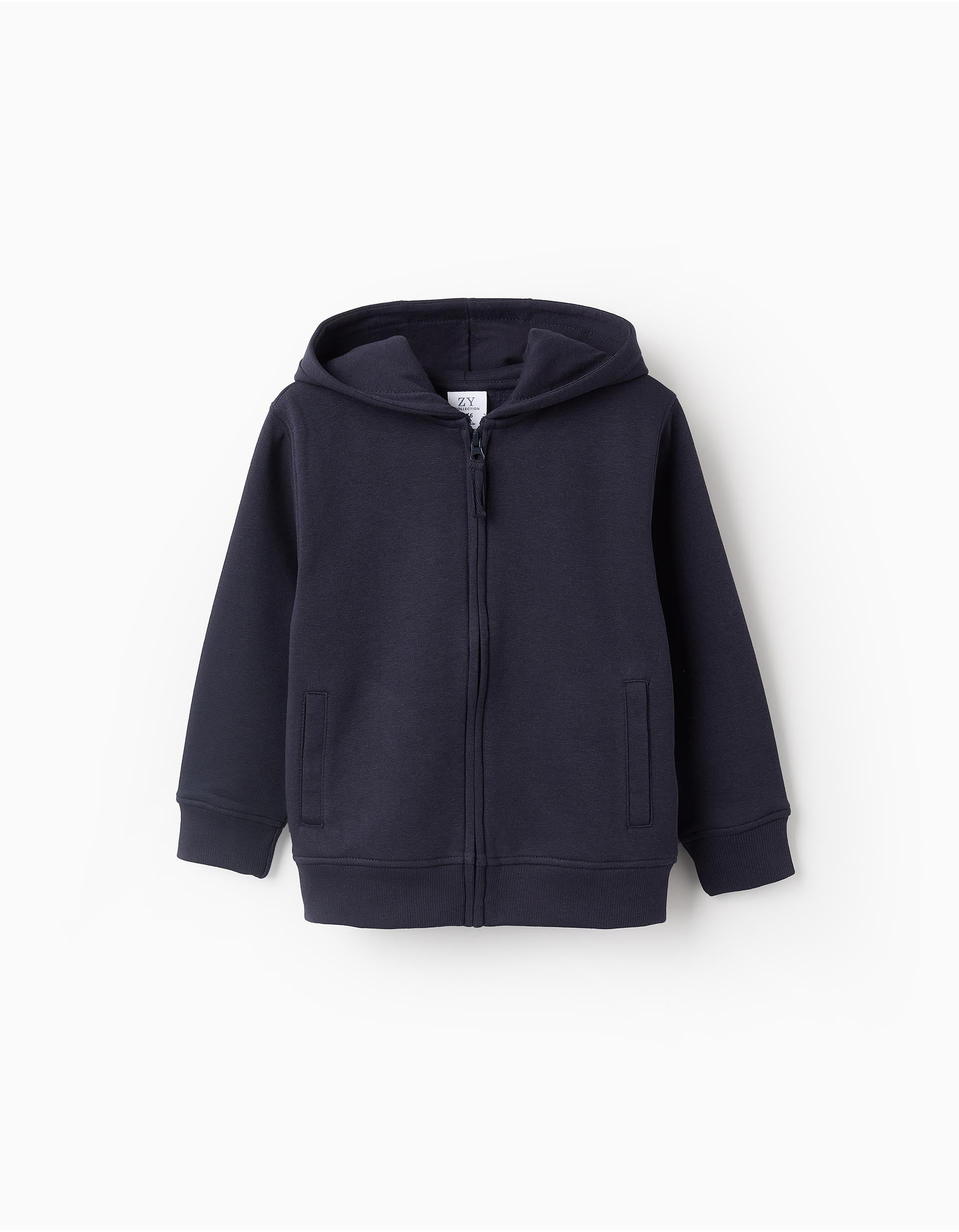 Hooded Cardigan for Boys, Dark Blue