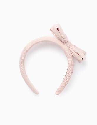 Diadema Acolchada con Lazo para Bebé y Niña, Rosa