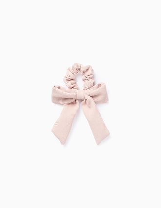 Scrunchie com Laço para Bebé e Menina, Rosa