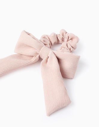 Scrunchie con Lazo para Bebé y Niña, Rosa