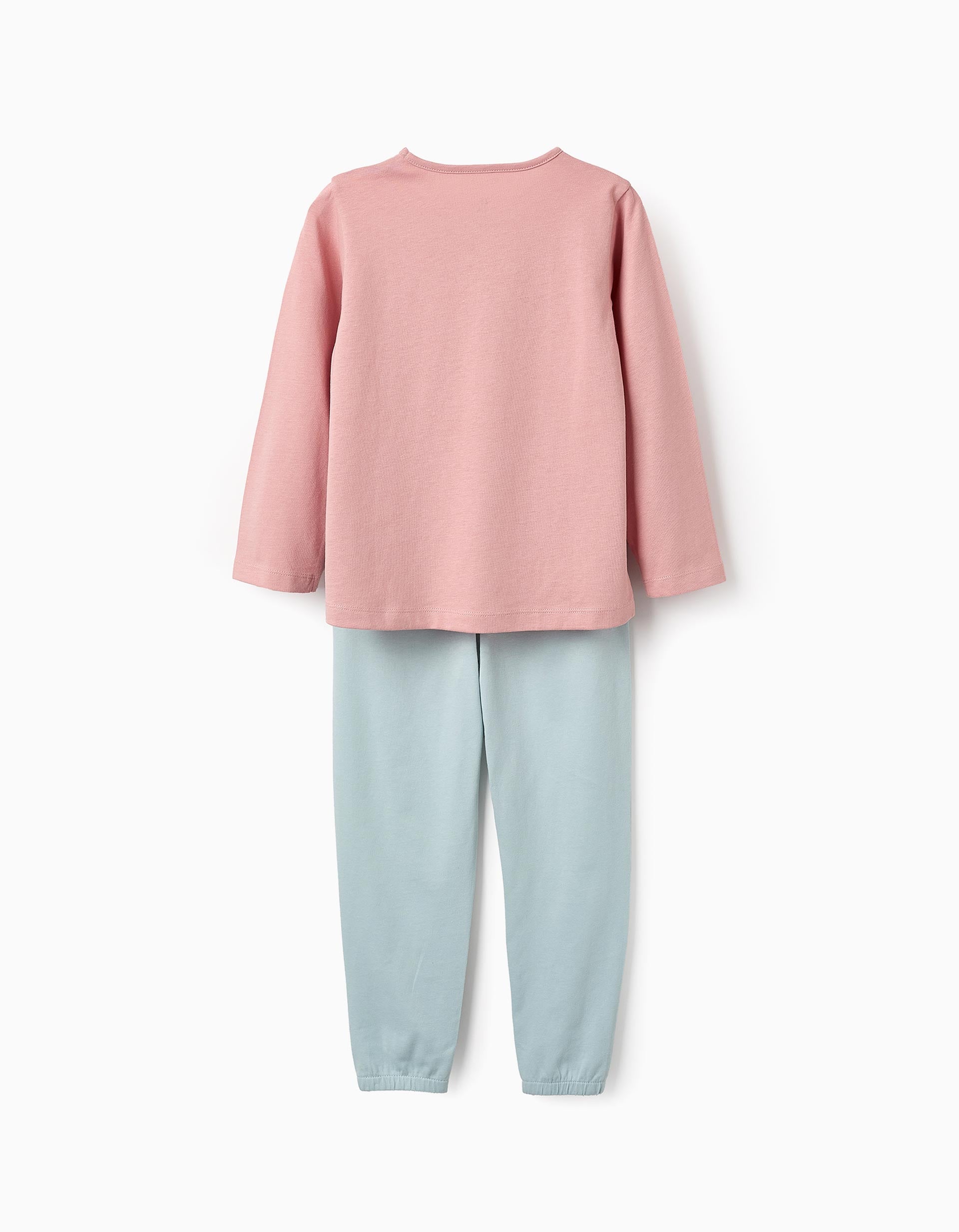 Cotton Pyjama for Girls 'Flowers', Pink/Blue