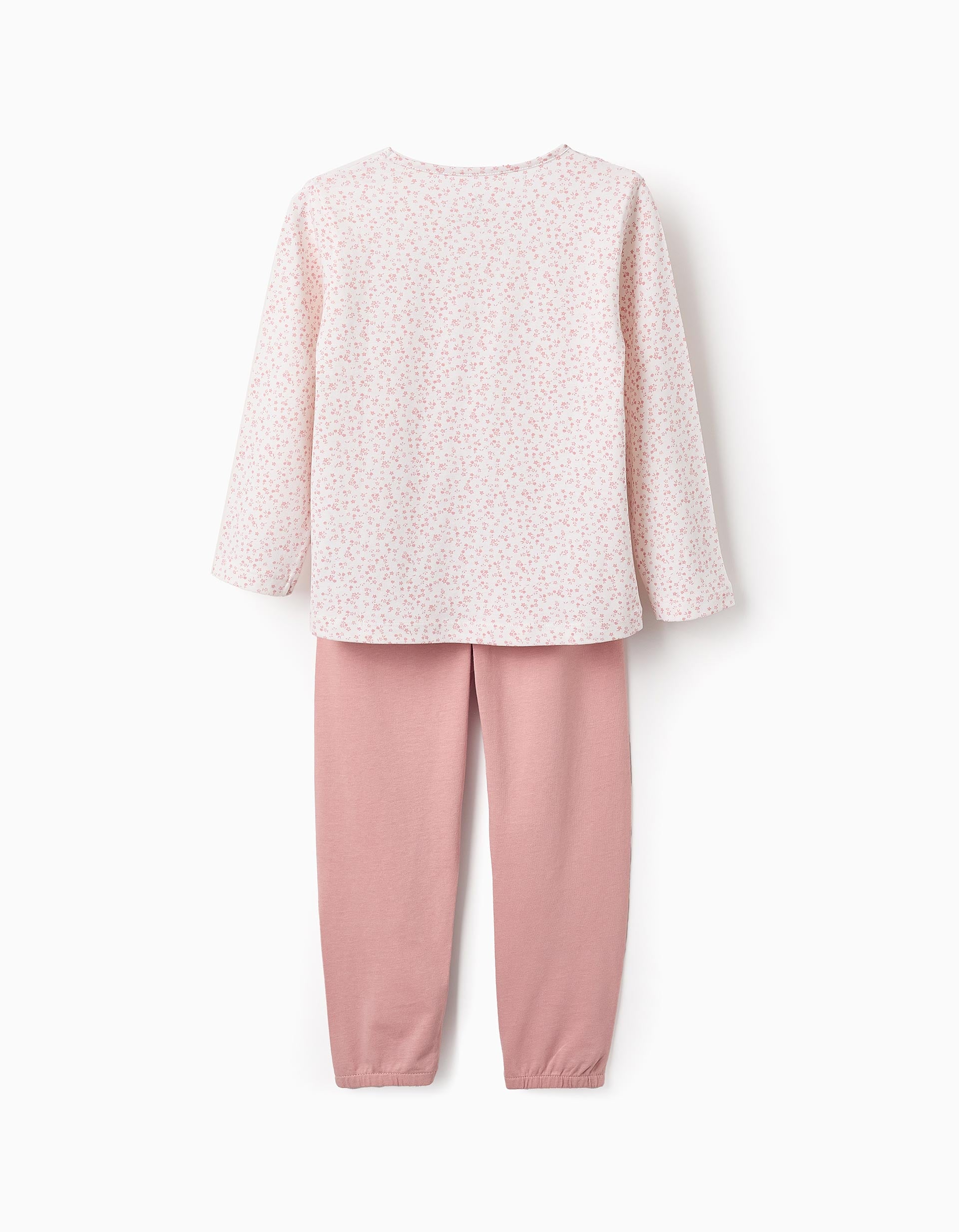 Cotton Pyjama for Girls 'Flowers', Pink/White