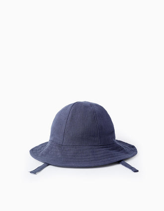 Gorro Bucket para Bebé y Niña, Azul Oscuro