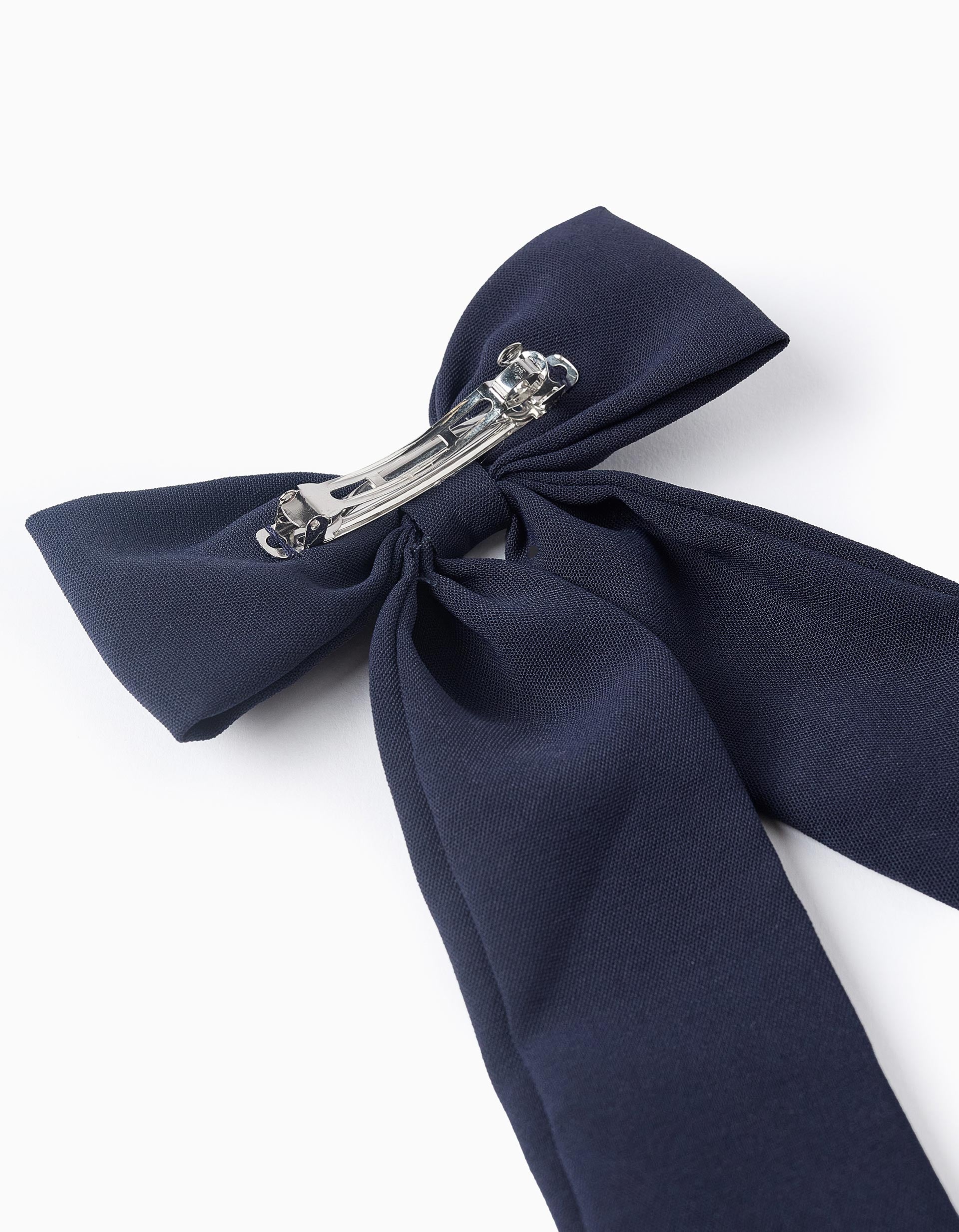 Hair Slide with Bow for Baby Girls, Dark Blue