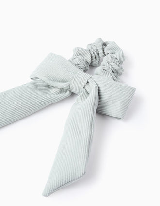 Scrunchie com Laço para Bebé e Menina, Verde Água