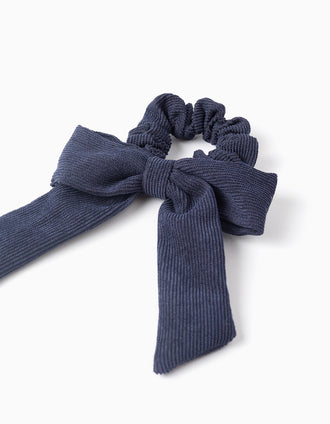 Scrunchie con Lazo para Bebé y Niña, Azul Oscuro
