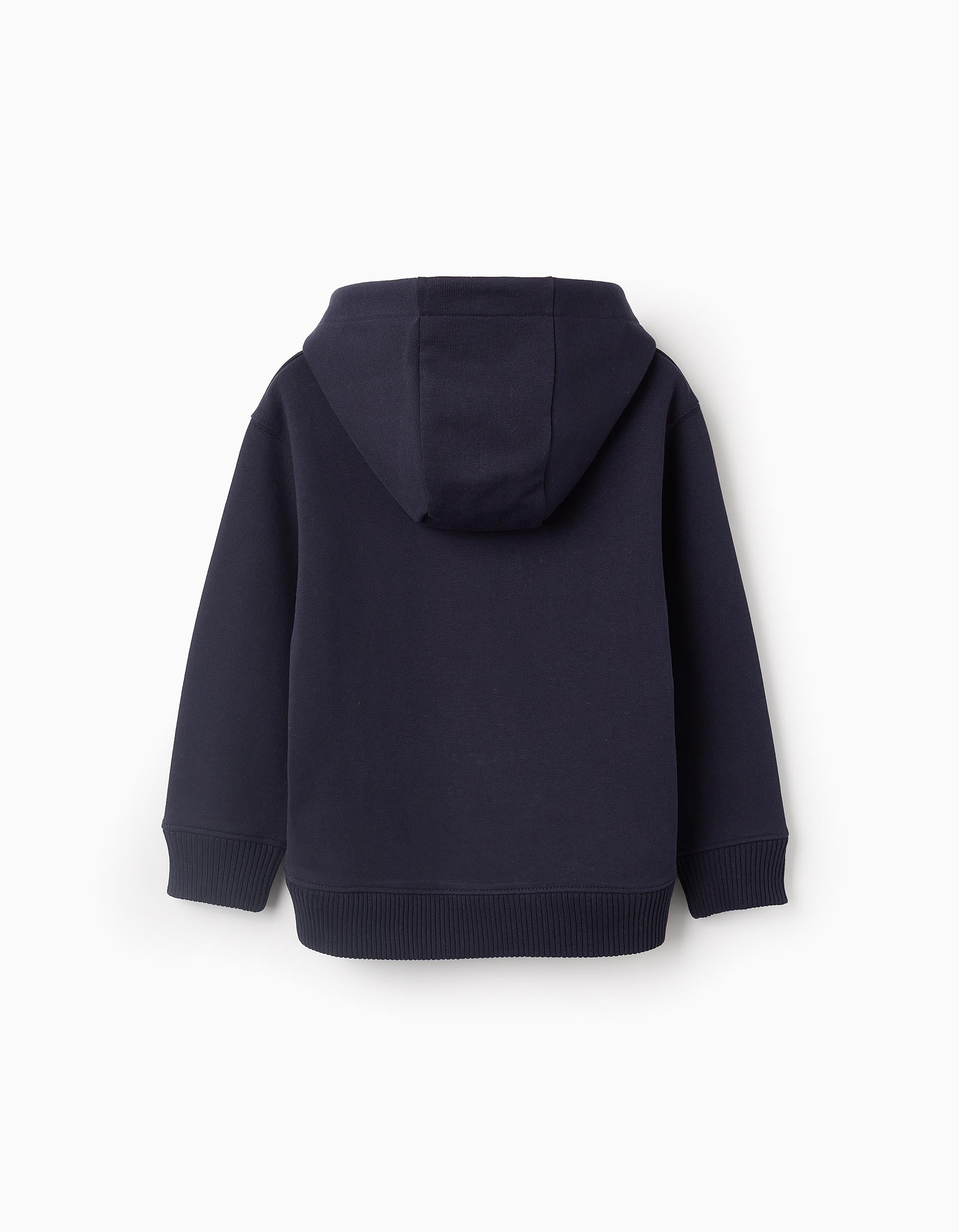 Hooded Cotton Sweatshirt for Boys, Dark Blue