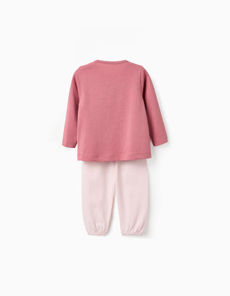 Pijama de Algodão para Bebé Menina 'Follow your Heart', Rosa