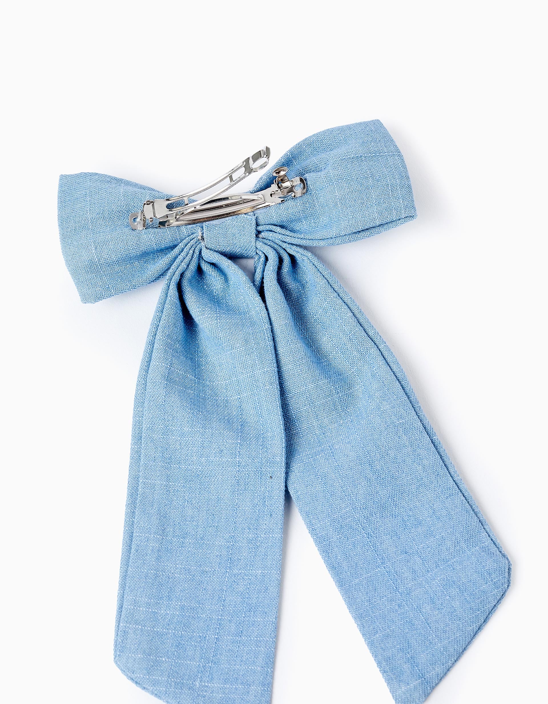 Barrette à Cheveux avec Nœud en Tissu pour Bébé et Fille, Bleu