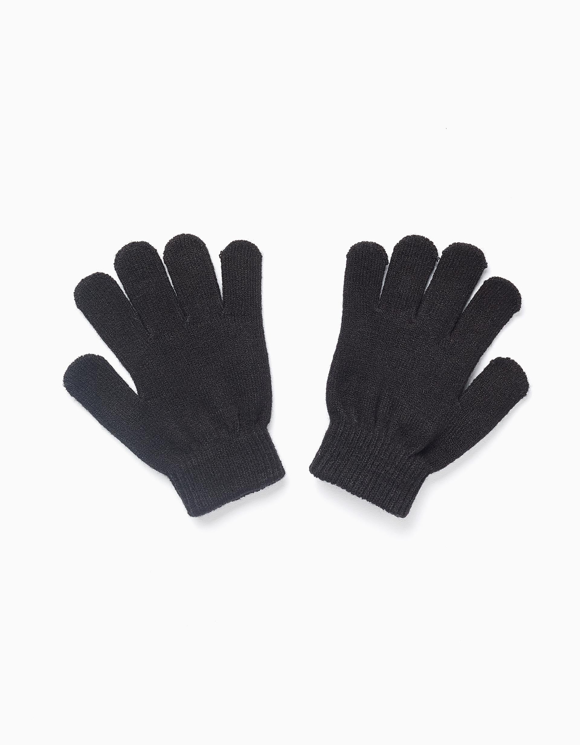 Gloves Glow in the Dark for Boys 'Skeleton', Black