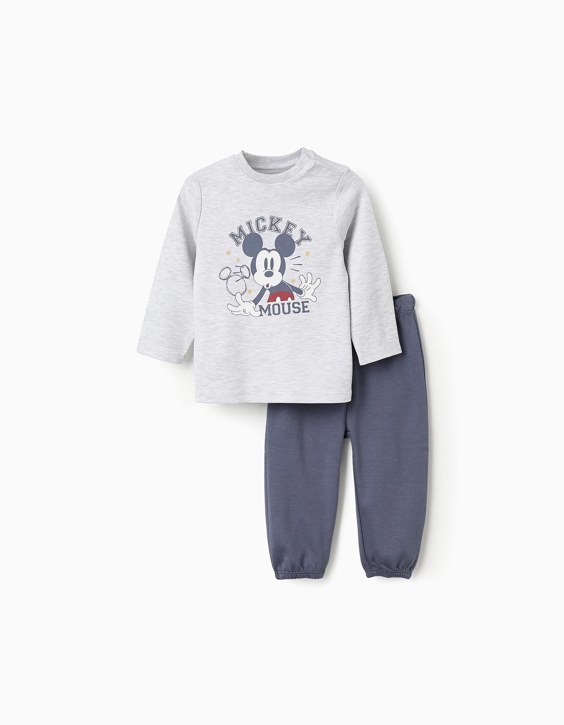 Cotton Pyjama for Baby Boys 'Mickey', Blue/Grey