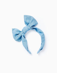 Serre-tête avec Noeud pour Bébé et Fille, Bleu