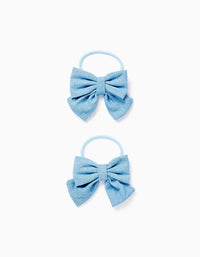 Pack 2 Elásticos com Laços para Bebé e Menina, Azul
