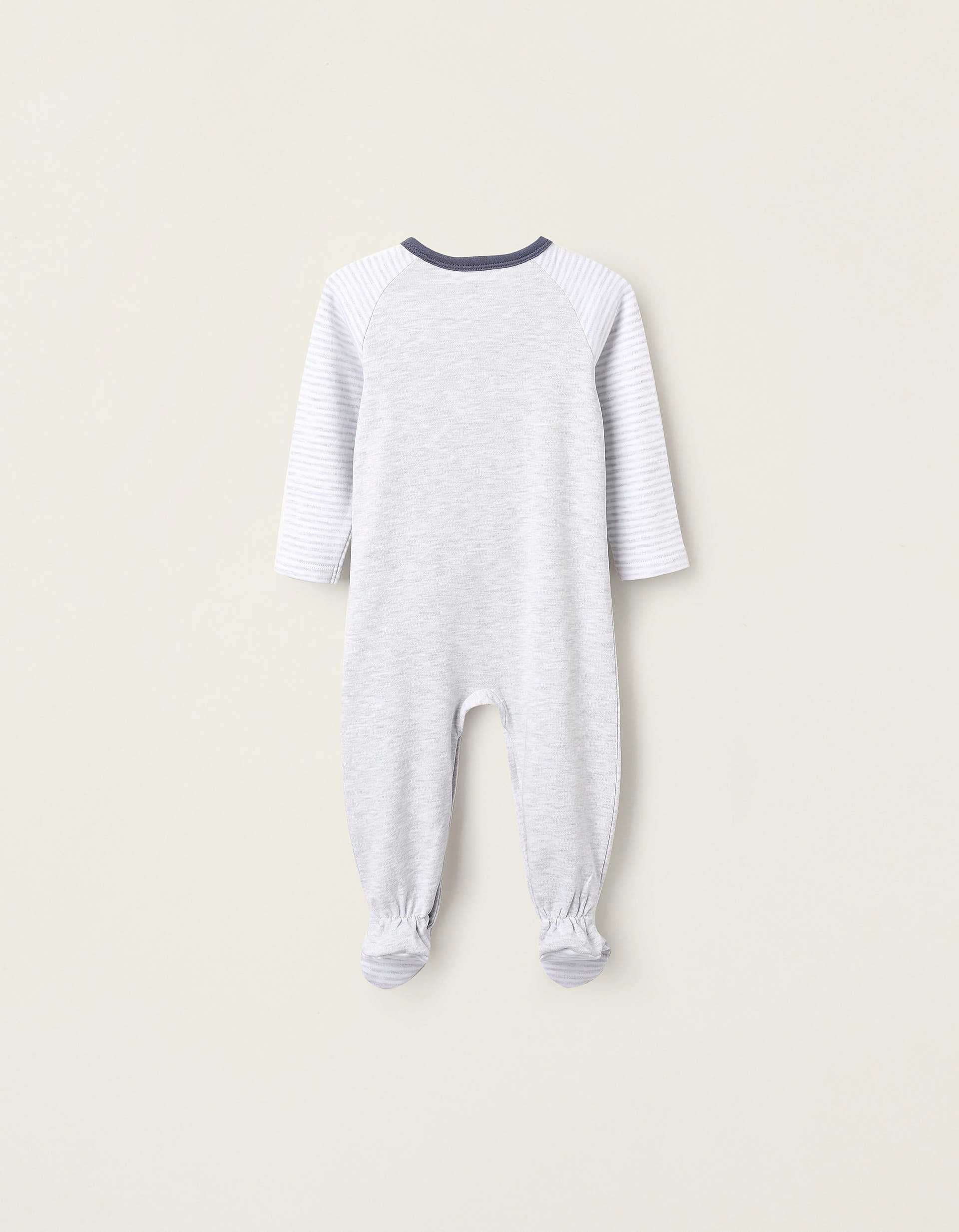 Cotton Sleepsuit for Baby Boys 'Mickey', Grey