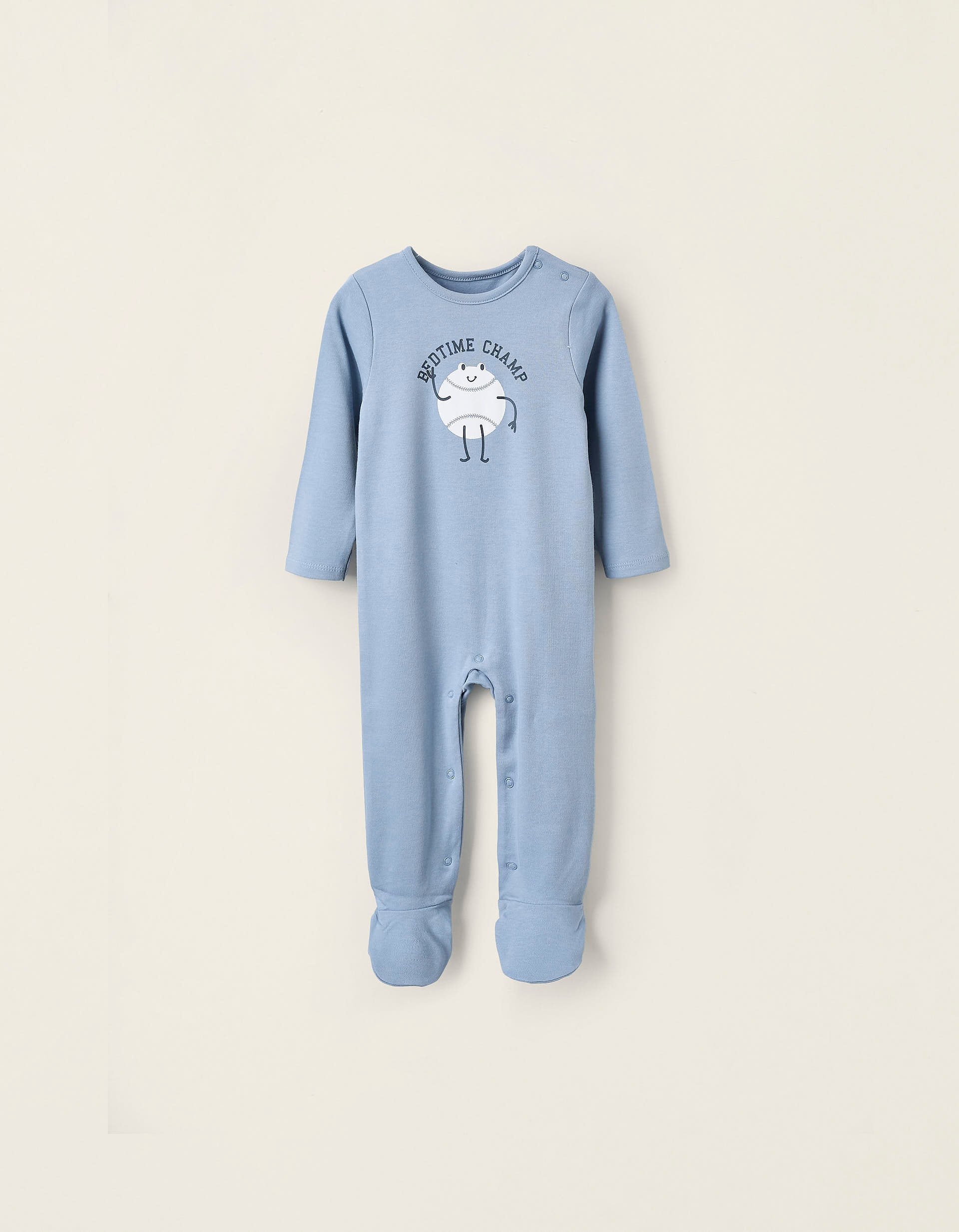 Cotton Sleepsuit for Baby Boys 'Baseball', Blue