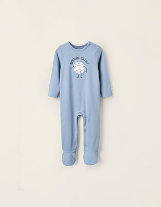 Grenouillère en Coton pour Bébé Garçon 'Baseball', Bleu