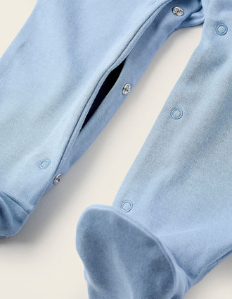 Grenouillère en Coton pour Bébé Garçon 'Baseball', Bleu