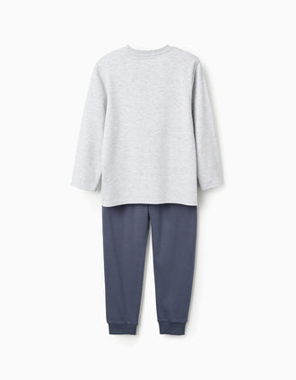 Pyjama en Coton pour Garçon 'Donald & Mickey', Gris/Bleu Foncé