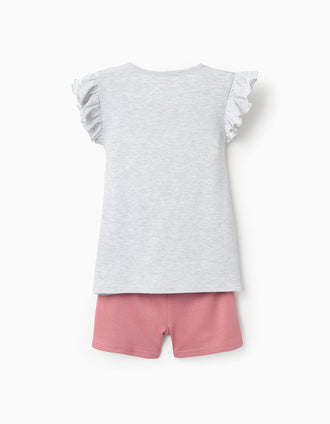 Pijama de Algodón para Niña 'Minnie & Daisy', Rosa/Gris