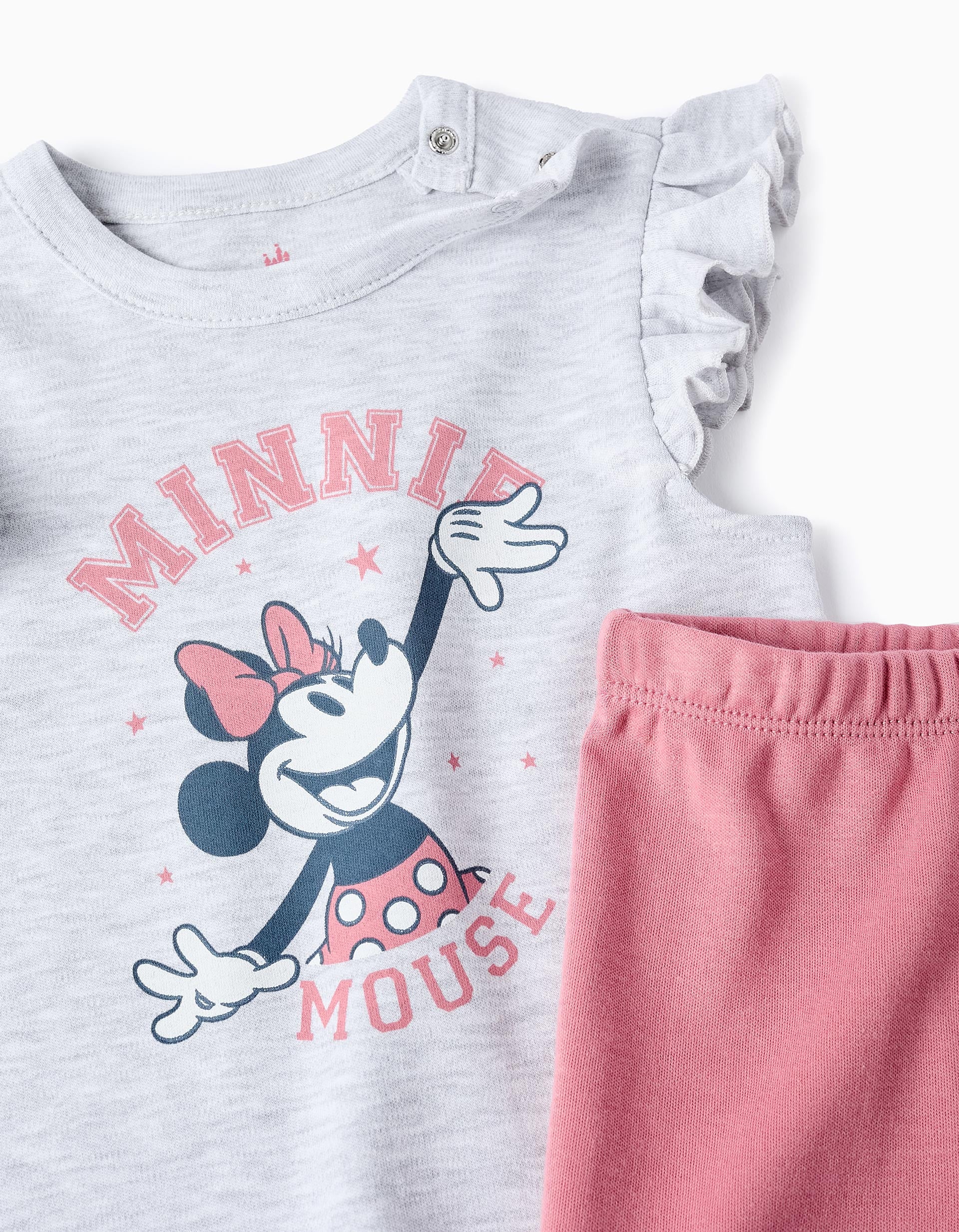 Cotton Pyjama for Baby Girls 'Minnie', Pink/Grey