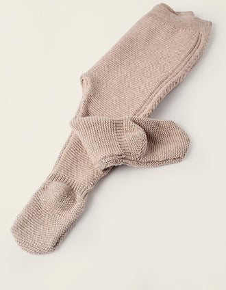 Casaco + Calças + Gorro de Malha para Recém-Nascido, Bege
