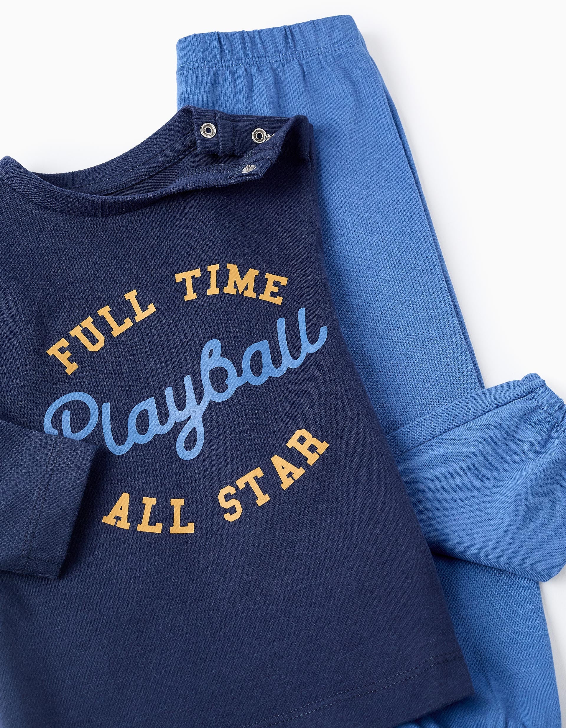 Cotton Pyjama for Baby Boys 'Playball', Blue