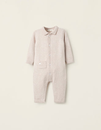 Combinaison en Maille pour Nouveau-né, Beige