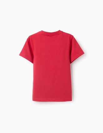 T-shirt en Coton pour Garçon 'Snoopy', Rouge