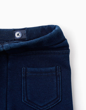 Jeggings Efeito Térmico para Bebé Menina, Azul Escuro