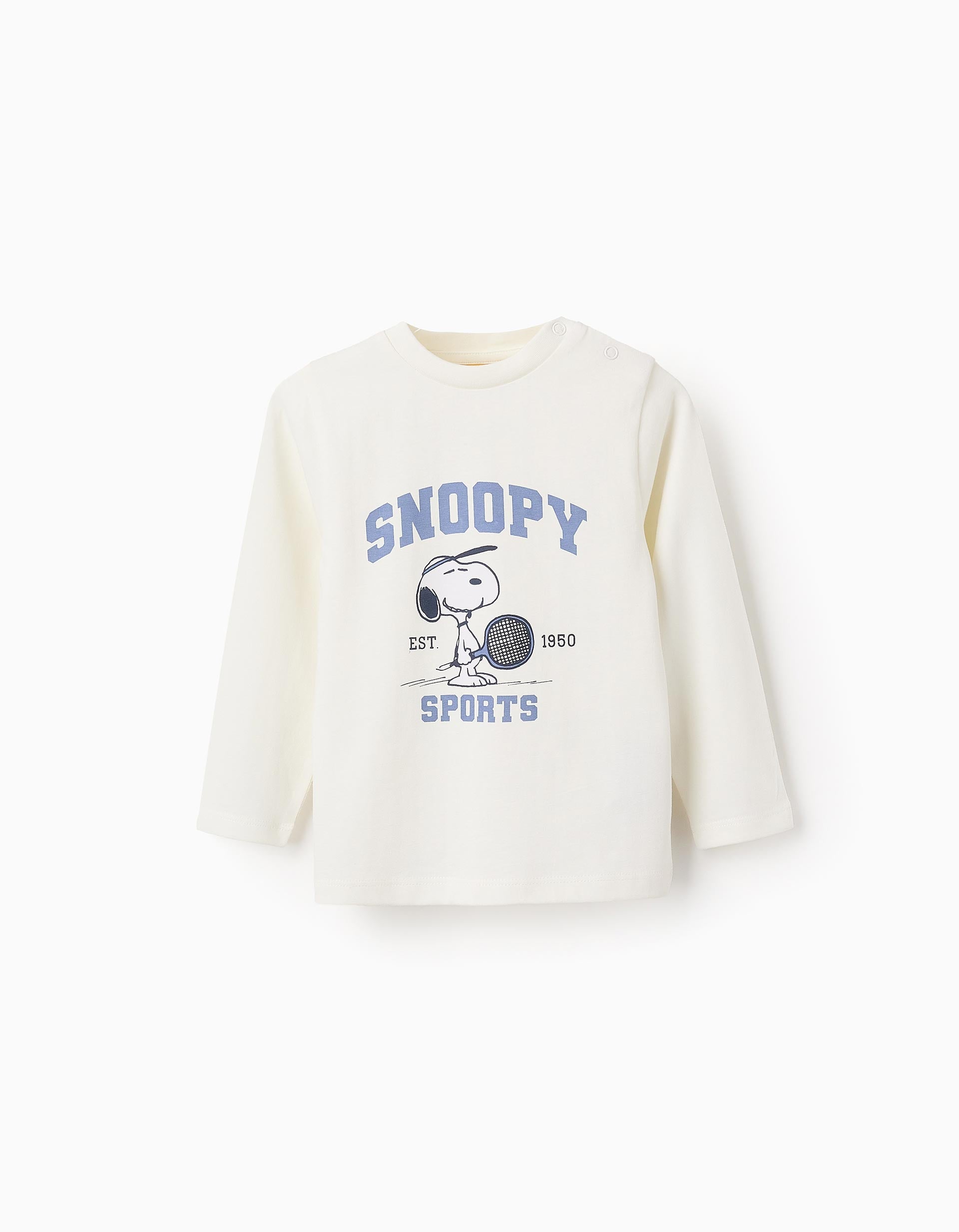 Long Sleeve T-shirt for Baby Boys 'Snoopy', White