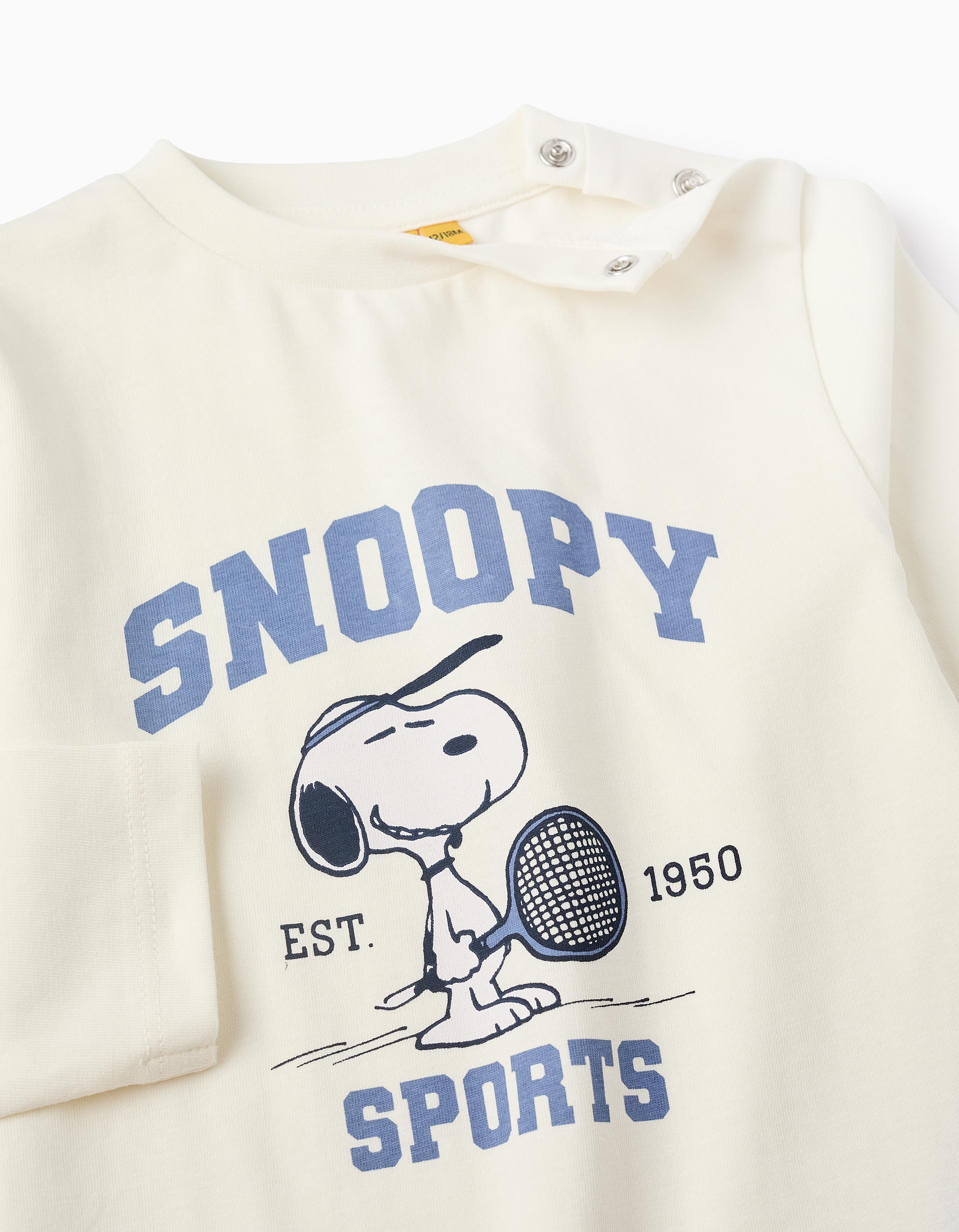 Long Sleeve T-shirt for Baby Boys 'Snoopy', White