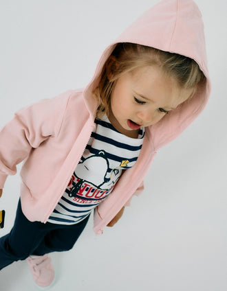 Chaqueta de Algodón con Capucha para Bebé Niña 'Snoopy', Rosa