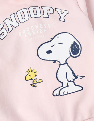 Chaqueta de Algodón con Capucha para Bebé Niña 'Snoopy', Rosa