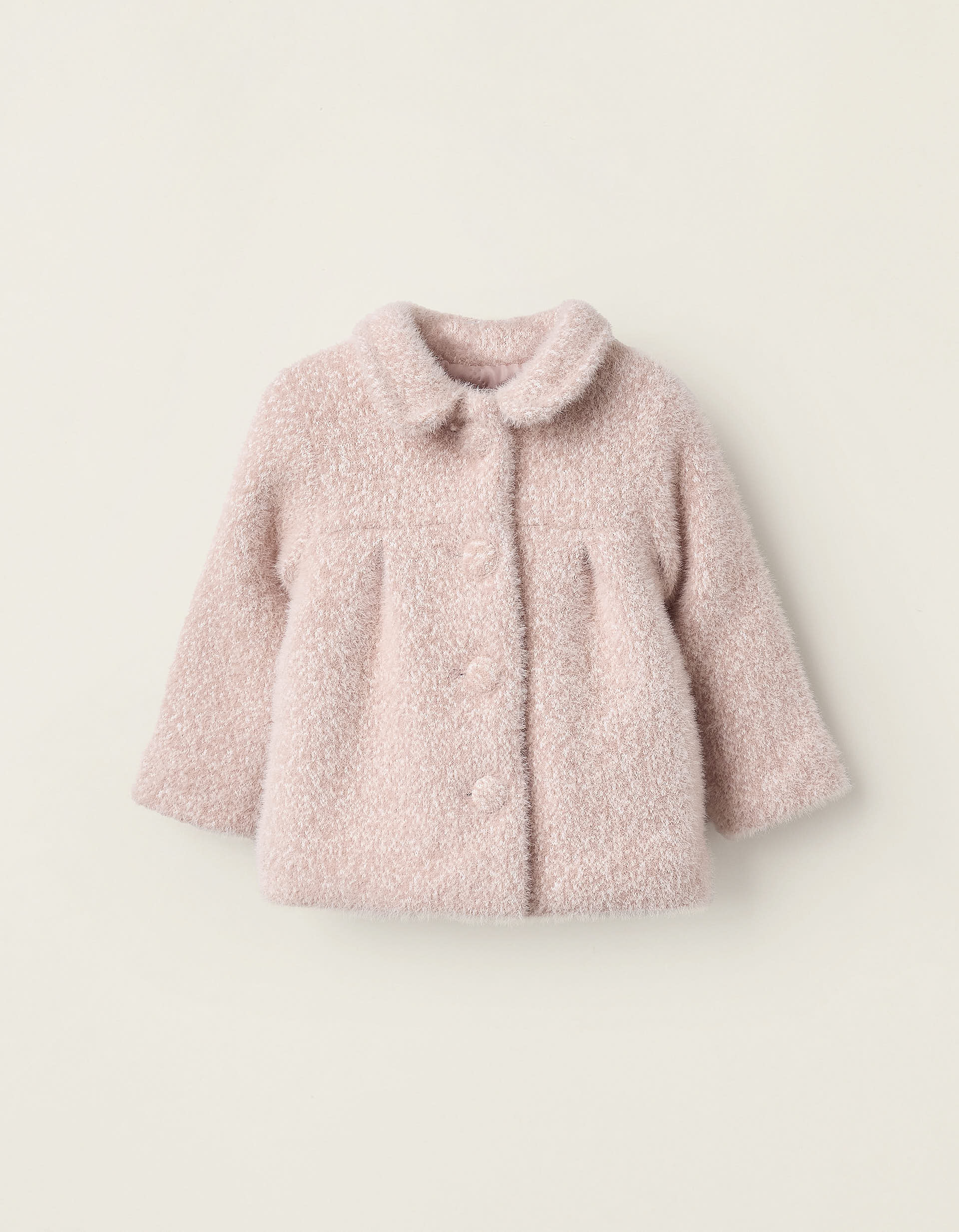 Fuzzy Jacket for Newborn Girls, Pink