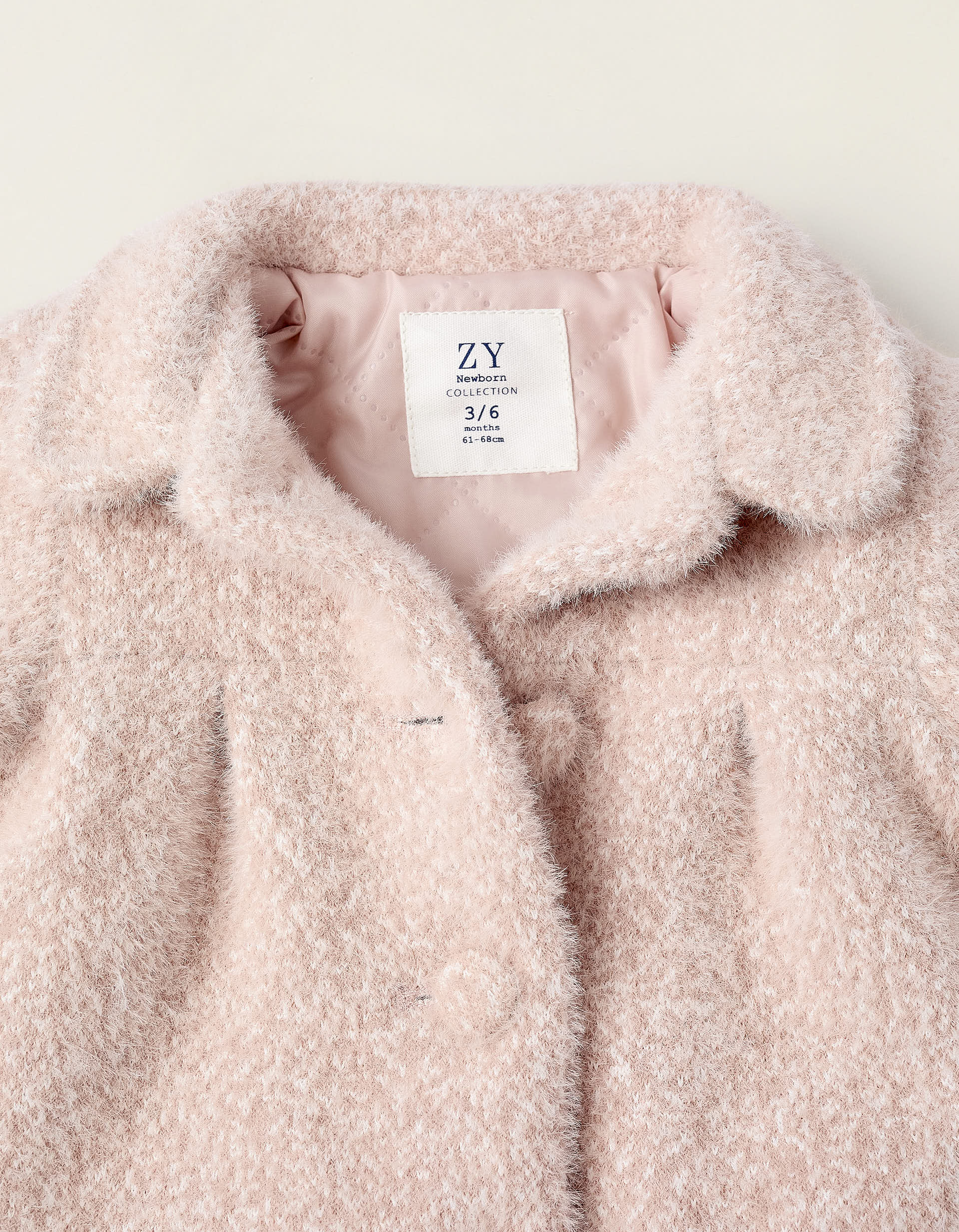 Fuzzy Jacket for Newborn Girls, Pink