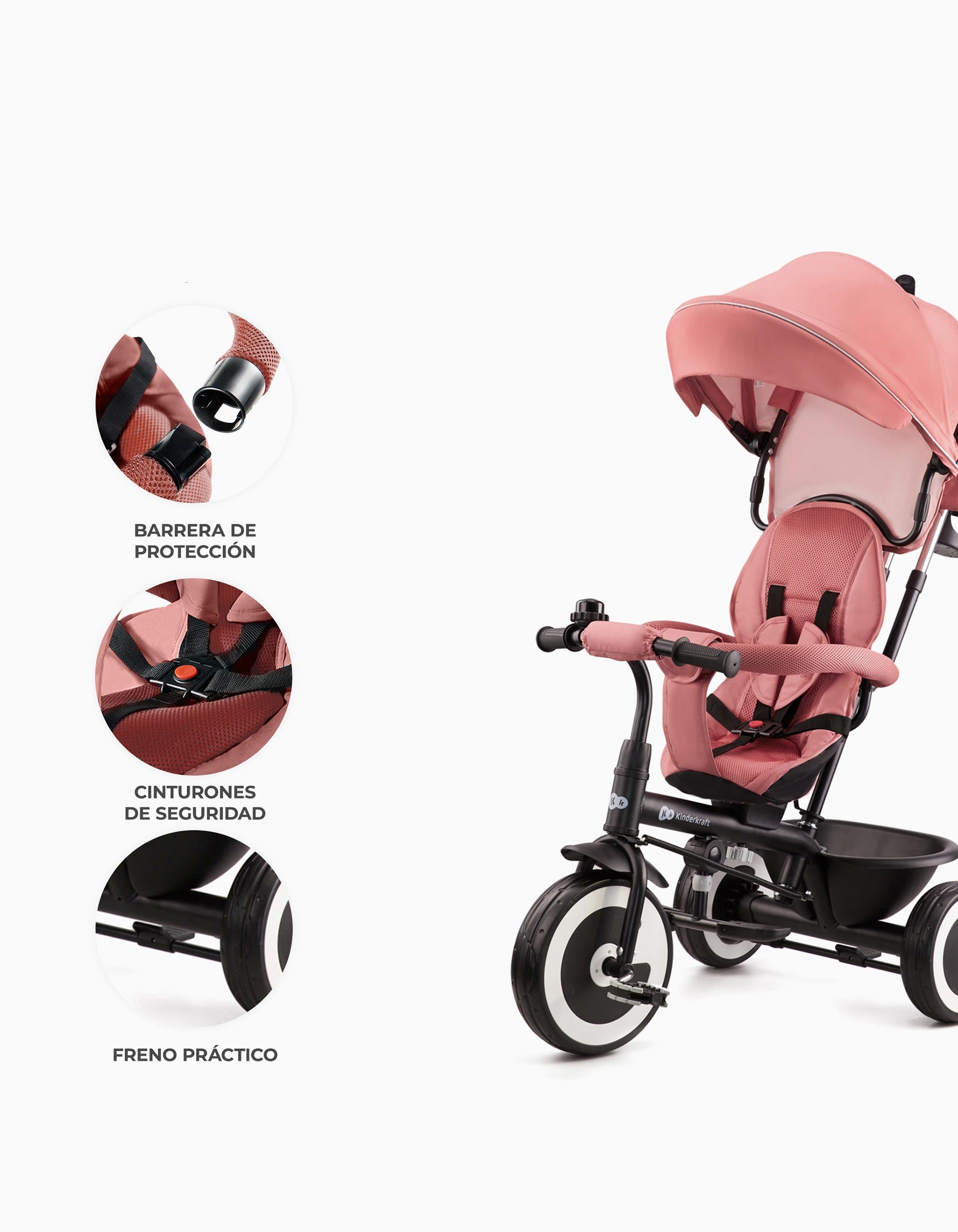 Triciclo Aston Pink Kinderkraft 9M+