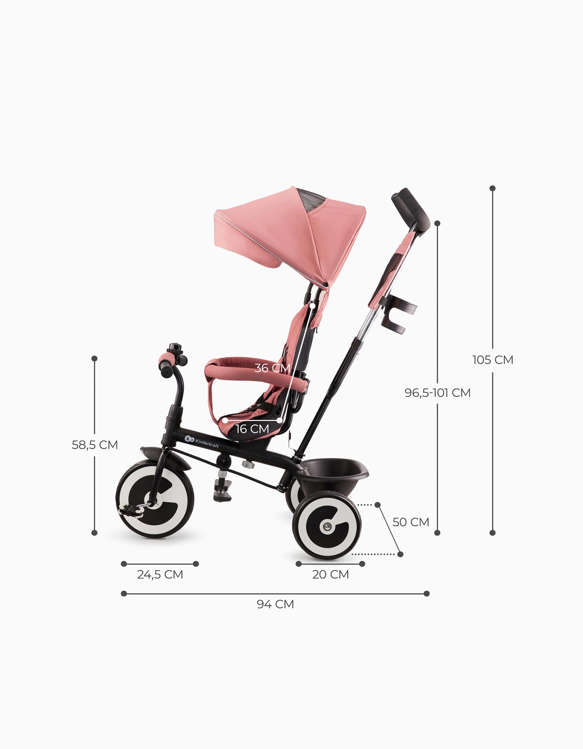 Triciclo Aston Pink Kinderkraft 9M+