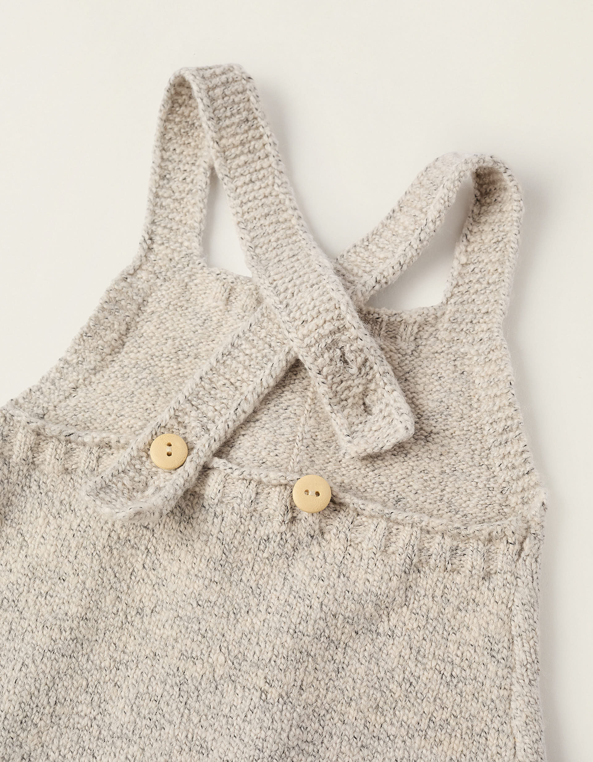 Knitted Dungarees for Newborn Babies, Beige