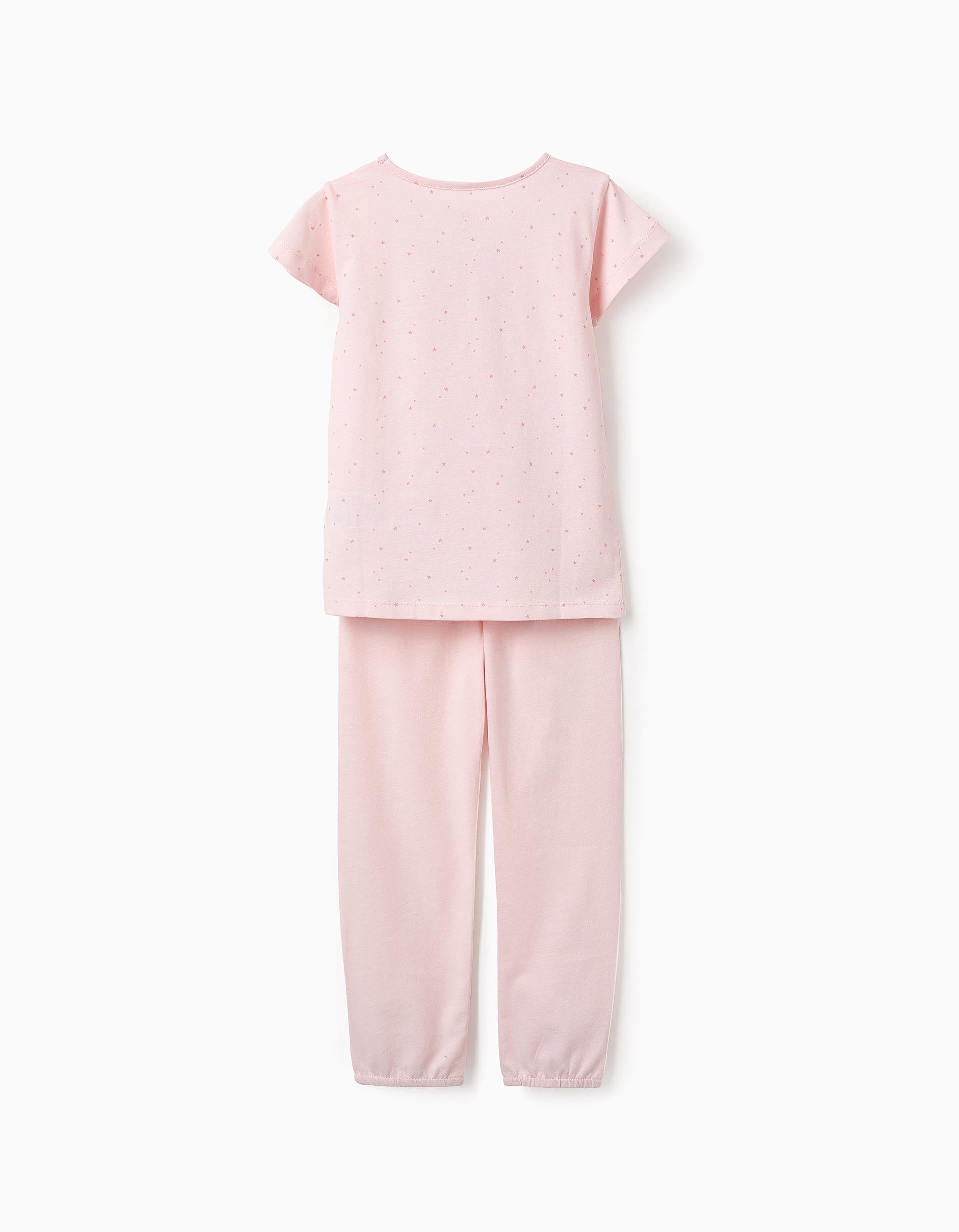 Cotton Pyjama for Girls 'Stars', Light Pink