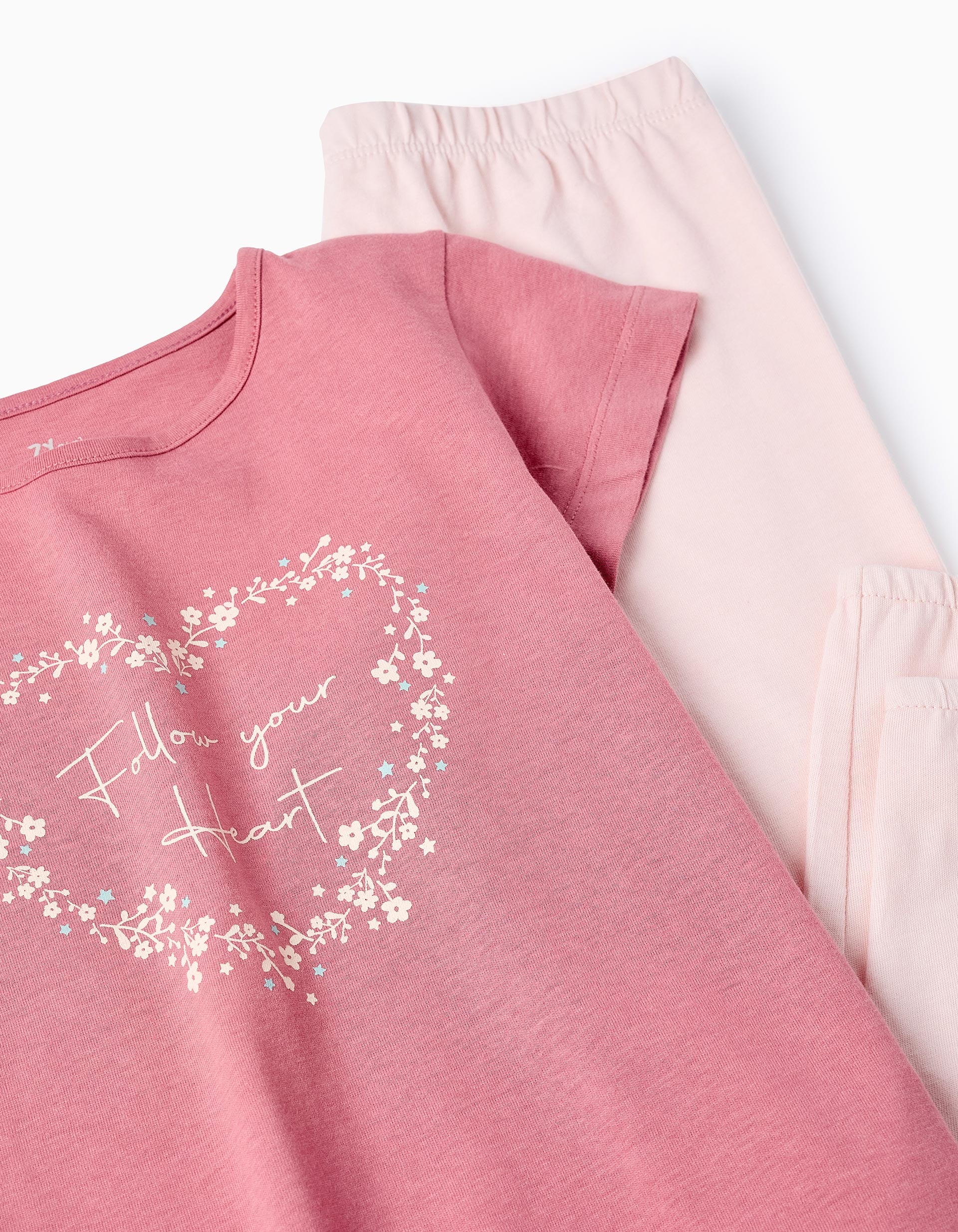 Cotton Pyjama for Girls 'Heart', Pink