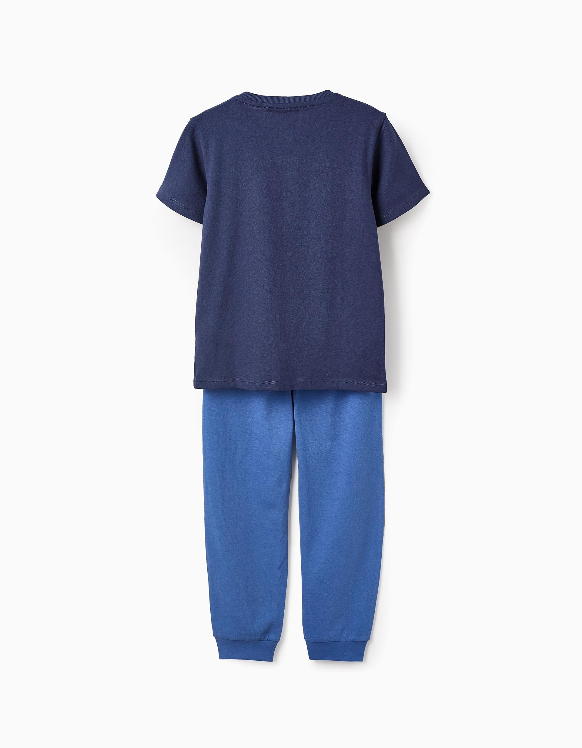 Cotton Pyjama for Boys 'Playball', Blue